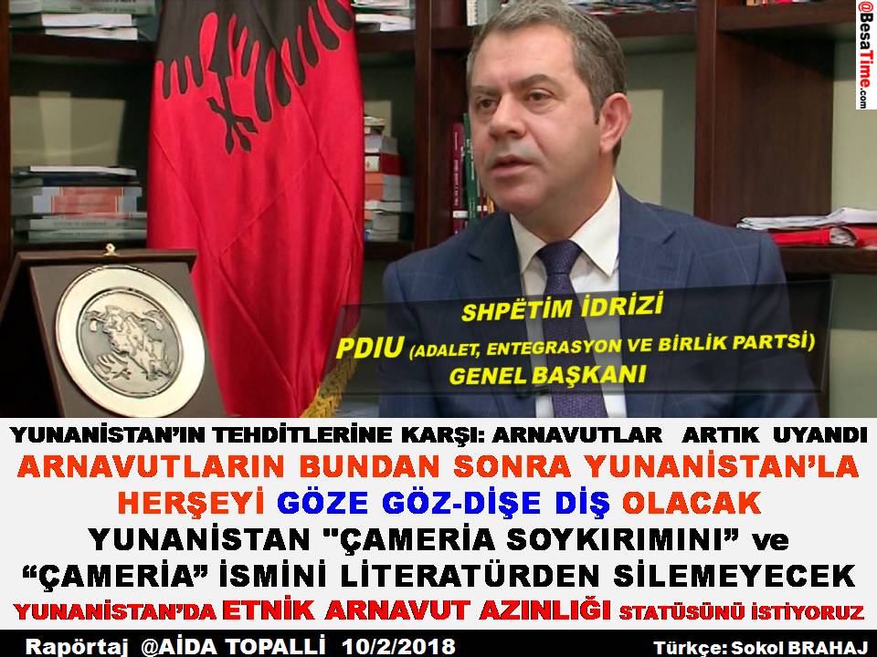 YUNANİSTAN’IN TEHDİTLERİNE KARŞI ARNAVUTLAR  UYANDI, ARTIK HERŞEY: GÖZE GÖZ-DİŞE DİŞ OLACAK